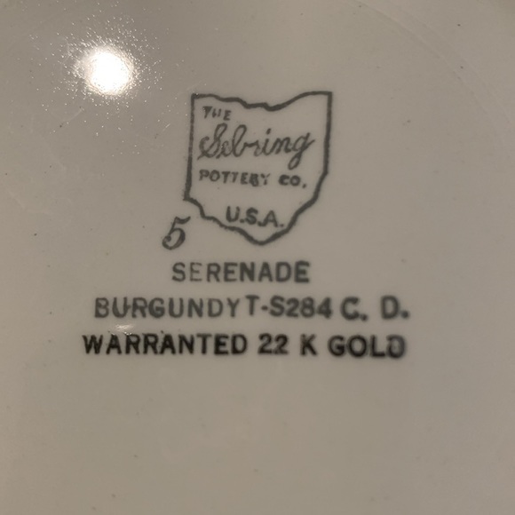 The Sebring Pottery Co plates - Picture 3 of 5